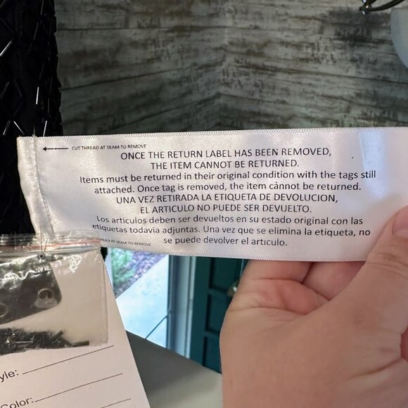 NWT Mac Duggal Black Beaded Spaghetti Strap Gown Sz 14 Formal Evening Dress - Picture 8 of 16